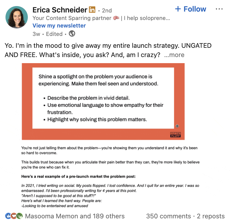 Thought leadership example: Erica Schneider