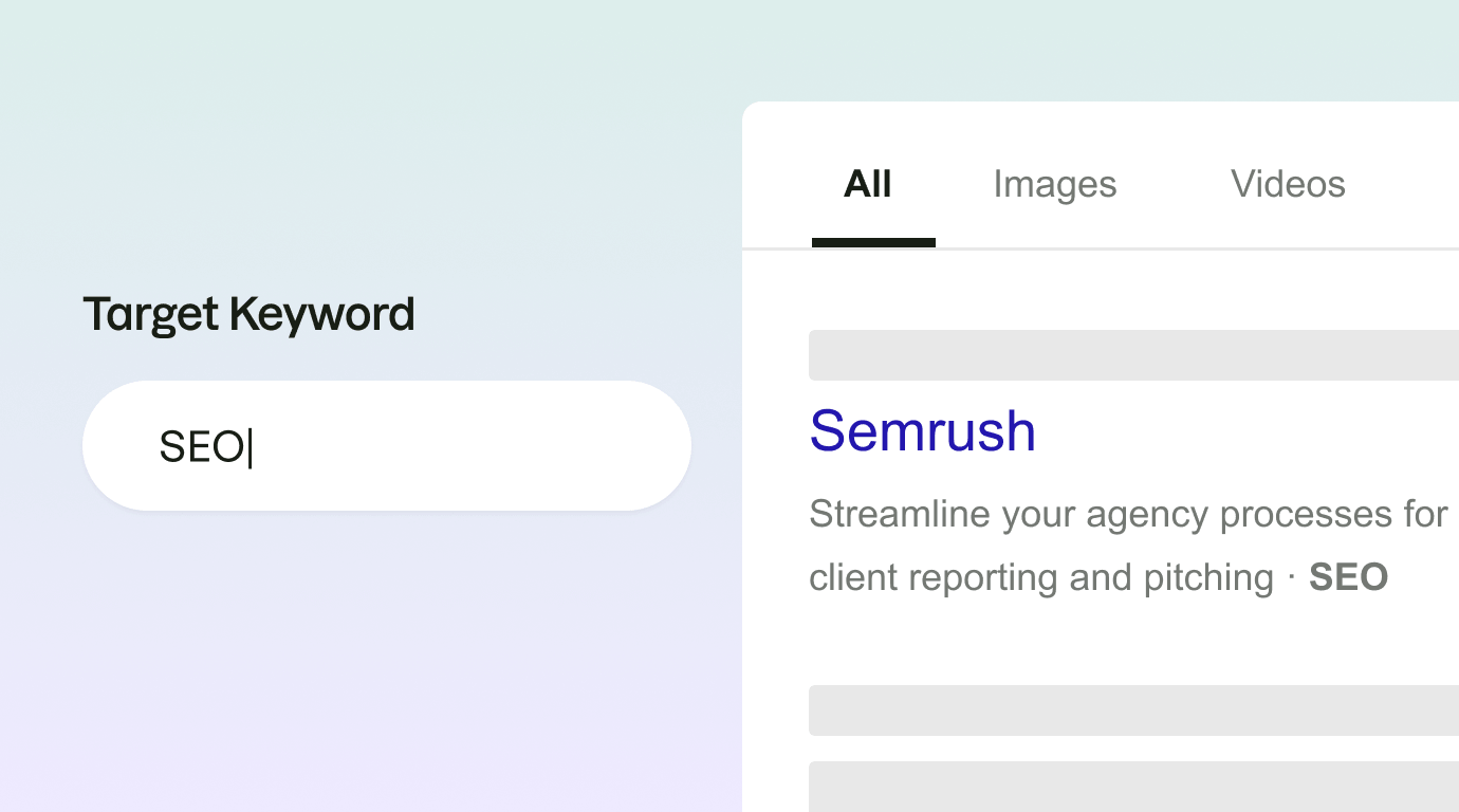 Enter a Target Keyword