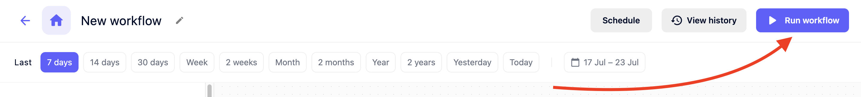 The final step in Semrush&rsquo;s AI Automated Data Connector workflow setup.