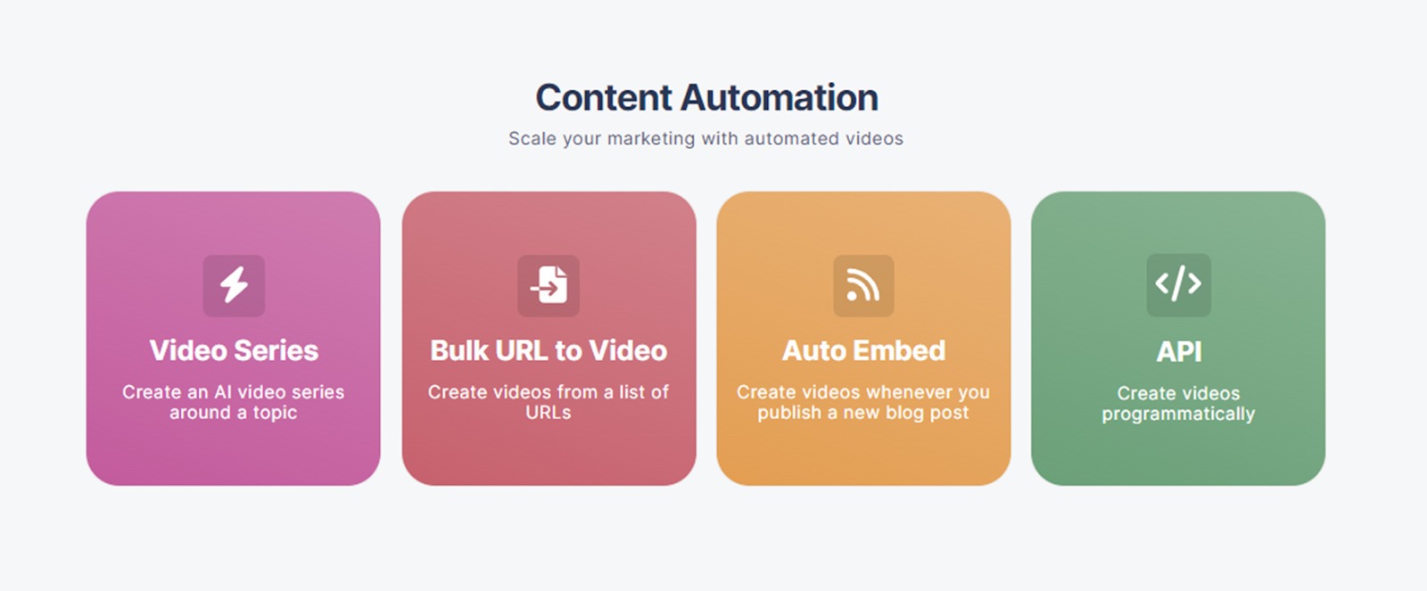 AI Video Marketing Automator&rsquo;s Content Automation tools.