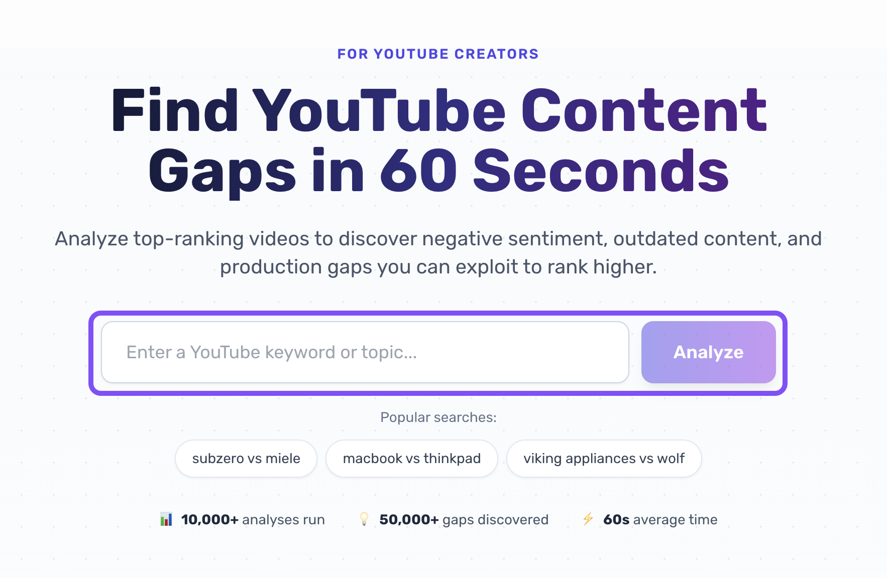 YouTube Gap Analyzer image 1